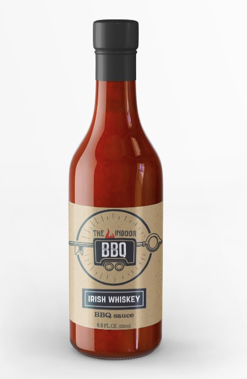 The Indoor BBQ Irish Whiskey BBQ Sauce bottle